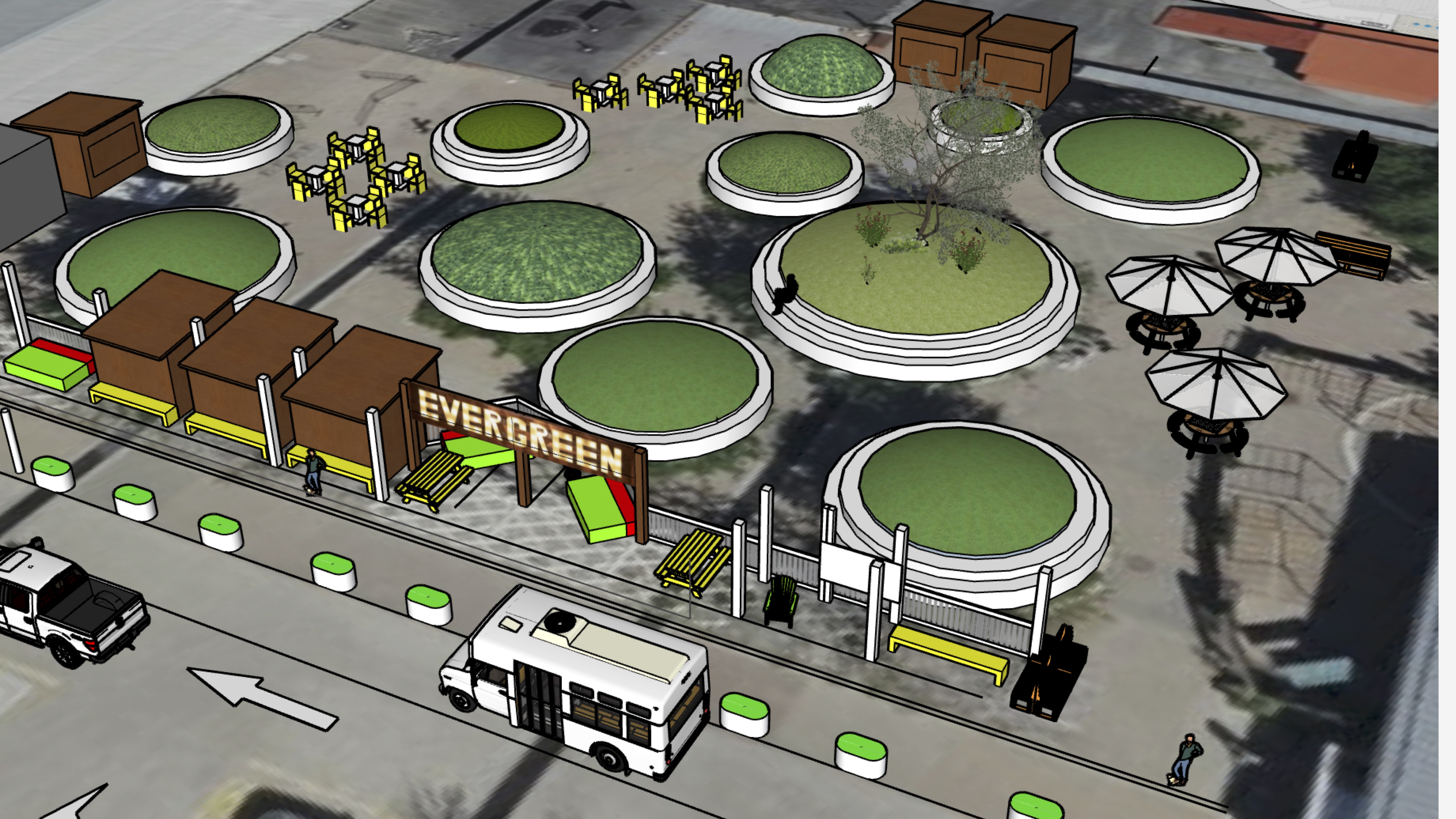 Tiffany Commons - Evergreen Brickworks Master Plan 3D Visualization